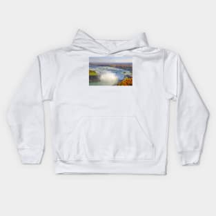 Niagara Falls in Autumn Painting Kids Hoodie